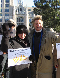 NYCTC Director, Brooke Newell with Rev. Billy