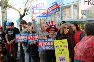 Rally at Rep. DelBene's office